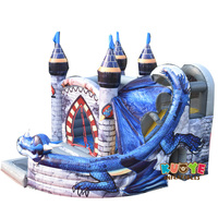 Maison gonflable de saut avec cadre de dragon, château gonflable, bon marché,