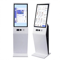 Terminal de Pago de Autoservicio Interactivo de 27 Pulgadas, Kiosco Interior con Función SDK, Carcasa Metálica, Sistema Operativo Android/Windows