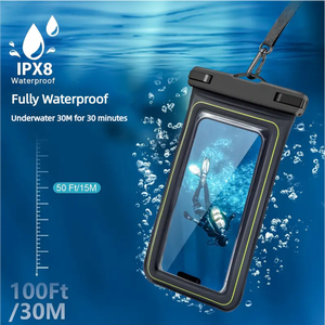 Funda Impermeable para Teléfono Móvil con Pantalla Táctil de PVC Esponjoso, Bolsa Seca Flotante para Natación con Cordón - Product Image 4