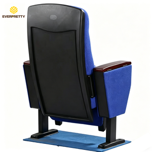 Chaise d'auditorium ergonomique pliable et rembourrée à dossier haut avec tablette d'écriture pour étudiant, idéale pour <span class=keywords><strong>les</strong></span> cinémas et théâtres scolaires modernes - Product Image 3