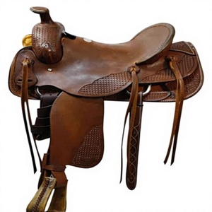 Sillas de Montar Inglesas de Cuero Genuino para Caballos, Color Marrón, Ecológicas, Resistentes, Estilo Europeo, en Venta - Product Image 1