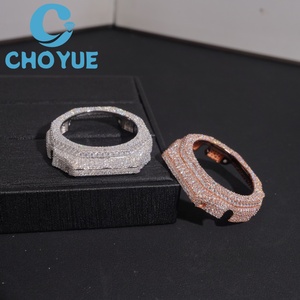 New Arrival Solid 925 Silver Gold Plated Mosaic Setting Moissanite <b>Watch</b> <b>Case</b> for GA2100 Iced Out Hip Hop <b>Watch</b> Accessory - Product Image 3
