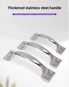 Modern Rustic Silver Stainless Steel Cabinet Handles &amp; Drawer Pulls-Water-proof Rust-proof for Kitchen <strong>Bedroom</strong> Bathroom Wardrobe - Product Image 6