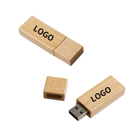 2025 OEM Mini clé USB personnalisée en bois petite taille Rectangle rapide clé USB pour ordinateur portable