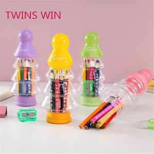 Juego de Lápices de Colores con Logotipo Personalizado, Venta Caliente de Fábrica, Múltiples Colores, Portátil, Seguro, No Tóxico, Ideal para Dibujo Infantil - Product Image 1