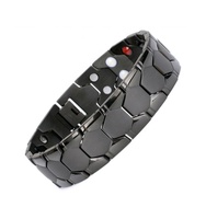 Pulsera de Energía Cuántica Terahertz, Joyería Biomagnética Chapada en Oro de 4000 Gauss, Acero Inoxidable 316L, Venta al Por Mayor