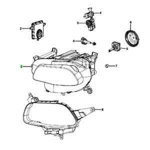 Conjunto de Faros Delanteros para Jeep Cherokee 68206663AH 68206662AH, Luz Halógena/Xenón de 12V para Modelos 2014-2016 - Product Image 4