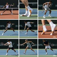 Chaussettes de tennis et de pickleball Pro Automne 2026 pour hommes, femmes, jeunes et adultes - Compression tricotée 3D antidérapante, respirante et écologique