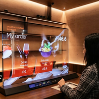 Écran OLED transparent de 55 pouces, écran tactile 2K, 43% de transparence, signalisation numérique pour les magasins de luxe, les centres commerciaux, OEM ODM