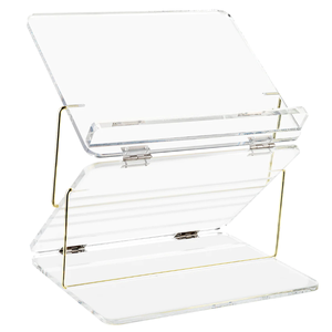 Expositor de Libros Plegable de Acrílico Transparente al por Mayor, Soporte de Lucite Transparente para Exhibición - Product Image 1