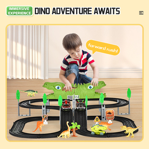 Nouveau produit enfants bricolage assemblage <span class=keywords><strong>Train</strong></span> piste jouet ensemble 59 pièces dinosaure assemblage <span class=keywords><strong>Rail</strong></span> voiture électrique <span class=keywords><strong>Train</strong></span> piste jouets - Product Image 3