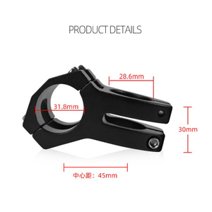 Eje de manillar corto de bicicleta de montaña, aleación de aluminio, wake 31,8x28,6x45mm, piezas de bicicleta de carretera - Product Image 5
