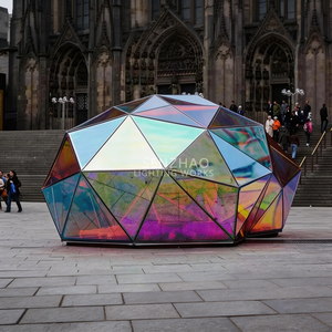 Senzhao - Lámpara LED Impermeable IP65 para Decoración de Paisajes, Iluminación de Calles, Escultura Geométrica Abstracta con Motivo de Poliedro - Product Image 1