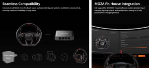 Moza Racing Revuelto Officially Licensed Wireless Bt Steering Wheel 340mm Supercar Rim Carbon Magnetic Paddles Fully <b>Pc</b> Welcome - Product Image 5