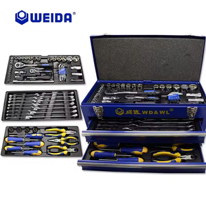 ชุดเครื่องมือ WEIDA WH07571 90 ชิ้น ขนาด 1/4" 1/2" Dr. ชุดเครื่องมือช่างแบบ<span class=keywords><strong>เ</strong></span>มตริก ชุดบล็อก Cr-V ชุดประแจวงล้อ ชุดเครื่องมือ DIY สำหรับใช้ในบ้าน - Product Image 1
