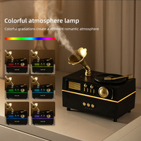 Humidificateur phonographe portable, lumière d'ambiance nocturne pour chambre à coucher, diffuseur d'arômes ultrasonique, télécommande Bluetooth