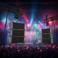 Sistema de Sonido YINBOEAR de Doble Altavoz Line Array de 6.5 Pulgadas, Resistente al Agua, para Exteriores, Todo Clima, Mini PA, Conciertos, Eventos, Festivales, Escenarios, 480W