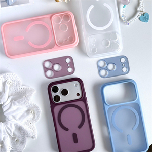Coque de téléphone magnétique antichoc en TPU PC mat pour iPhone 18 17 16 15 Pro Max avec protection d'objectif d'appareil photo, coque amovible - Product Image 3