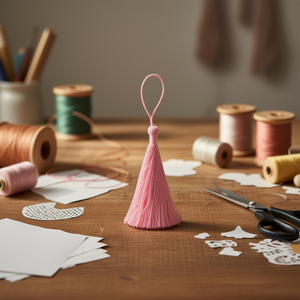 Ilan Flecoss - Borlas de flecos rosas de 8 cm, aproximadamente 6 piezas, para decoración artesanal - Product Image 3