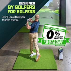 Tapis de golf EVA haute densité avec trajectoire incurvée, pour intérieur et extérieur, pour l'entraînement au swing et au putting, en caoutchouc et gazon synthétique - Product Image 6