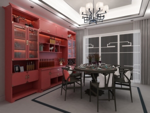 Ensemble de salle à manger moderne de luxe léger avec armoire à vin intégrée et écran LED, maison haut de gamme - Product Image 3