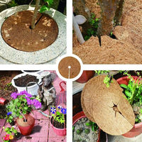 Fibres de noix de coco paillis anneau arbre protecteur tapis coco coco paillis naturel contrôle des mauvaises herbes tapis arbre planteur disque tapis de noix de coco