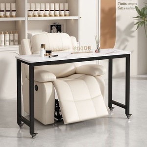 Mobile Wood Manicure Table Marble Top Modern Design Multifunctional <b>Nail</b> Spa Equipment Easy-Clean Commercial Salon Furniture - Product Image 1