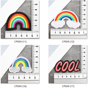 แผ่นแปะปักลายด้วยความร้อนสีรุ้งแสนหวานแผ่นปะติดแบบรีดติด3D ลายปัก - Product Image 6