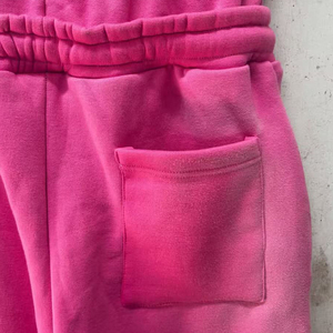 <span class=keywords><strong>Pantaloni</strong></span> Streetwear con Doppia Cintura, 100% Cotone, Logo Ricamato, <span class=keywords><strong>Pantaloni</strong></span> Rosa Oversize Effetto Lavaggio Acido per <span class=keywords><strong>Uomo</strong></span> - Product Image 2