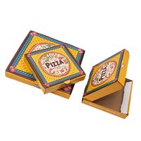 Boîtes à pizza avec logo, emballage en carton ondulé pour frites et hamburgers, impression personnalisée