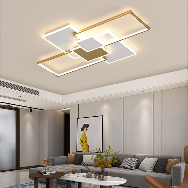 2022 Economy Style Surface Mounted Bed Room 54W Acrylic Multiple square Combinations Led Ceiling Light Fancy Lights for Home