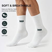Chaussettes en coton pour hommes, logo personnalisé, broderie jacquard de haute qualité, personnalisables sans quantité minimale