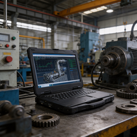 15,6 inch robuuste laptop van magnesiumlegering, IP65, draagbare werkstation, zwart, voor maritiem gebruik, voor geologische onderzoeken, private label