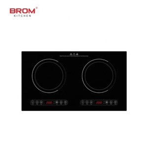 Table de cuisson électrique encastrable double foyer avec plaque en cristal, cuisinière à <span class=keywords><strong>induction</strong></span> <span class=keywords><strong>2</strong></span> <span class=keywords><strong>feux</strong></span> multifonction pour casseroles - Product Image 1