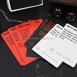 Servizio di stampa personalizzato bere adulti giocare contro il gioco di carte Dare o bere Flash giocare a carte da gioco per adulti