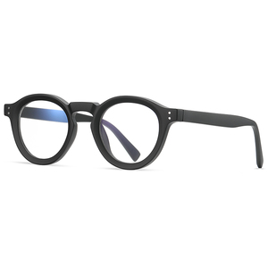 Gafas Ópticas con Marco Redondo Neutro TR90, Anti-Luz Azul Opcional, Colores de Marco Negro y Marrón - Product Image 4
