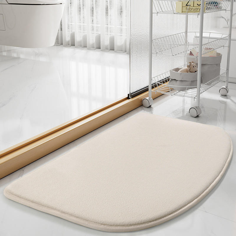 Alfombra de baño de espuma viscoelástica - Beige sólido