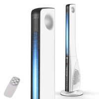 Ventilador de Torre Vertical sin Aspas, Eléctrico, con Control Remoto, Motor sin Escobillas, Inverter, Ahorro de Energía, Ultrasilencioso, 45W, Multivelocidad
