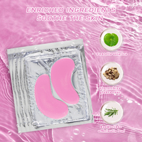 Groothandel Roze Kristal Collageen Onderoogmasker Verrijkt met Centella Asiatica Extract Voedende Verzachtende Ooggelpatches