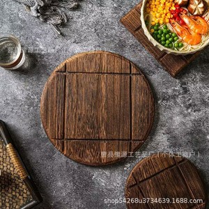 Tapete aislante térmico de madera, redondo y grueso, para uso doméstico - Product Image 4