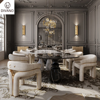 Silla de Comedor de Lujo Artística, Muebles para Villa, Servicio Integral de Alta Calidad, Solución Llave en Mano, Juego de Mesa y Sillas de Comedor de Lujo