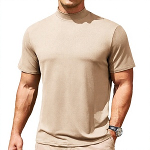 Camiseta de Cuello Alto para Hombre, Sólida, Suave y Ligera, Estilo Urbano, Proveedor Mayorista - Product Image 1