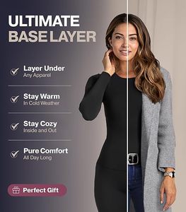 <span class=keywords><strong>Intimo</strong></span> Termico Invernale 2026 da <span class=keywords><strong>Donna</strong></span>, Traspirante, in Poliestere Lavorato a Maglia, Set 2 Pezzi, a Maniche Lunghe, Girocollo, Aderente - Product Image 3