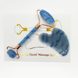 Custom logo Jade Roller 100% Natural Beauty Massage for Face Facial Jade Stone Double Rose Quartz Jade - Product Image 5