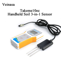 Takeme10ec Analyseur de sol portable haute précision 3-en-1 : température, humidité et conductivité du sol, analyseur de sol agricole