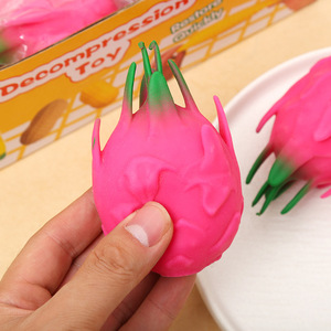 Jouet Squishy en forme de Pitaya simulé, Balle à presser douce en forme de fruit, Jouet anti-stress relaxant et divertissant - Product Image 2