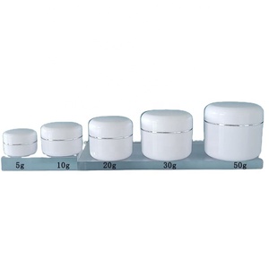 Wholesale Customization Plastic PP Cream <b>Jar</b> Large Capacity 200ml 250ml 300ml 500ml with Silver Edge <b>Empty</b> Cosmetic Packaging - Product Image 1
