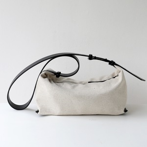 Sac Hobo Minimaliste 2026 avec Sangle Nouée en Cuir Pleine Fleur et Lin Pur pour Femme – Sac à Main Bandoulière et Épaule - Product Image 3