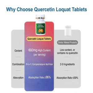 Suplemento para la Salud Pulmonar de Marca Propia, Tabletas de Quercetina y Bromelina Naturales para <span class=keywords><strong>Fumadores</strong></span>, Cápsulas OEM/ODM, Softgels, Gomitas - Product Image 3