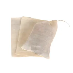 可重复使用的棉咖啡茶药草袋办公室家庭厨房拉绳网过滤袋空棉过滤器过滤袋